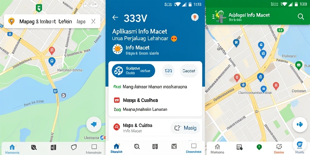 Tampilan antarmuka aplikasi Info Macet 333V yang informatif dan user-friendly.