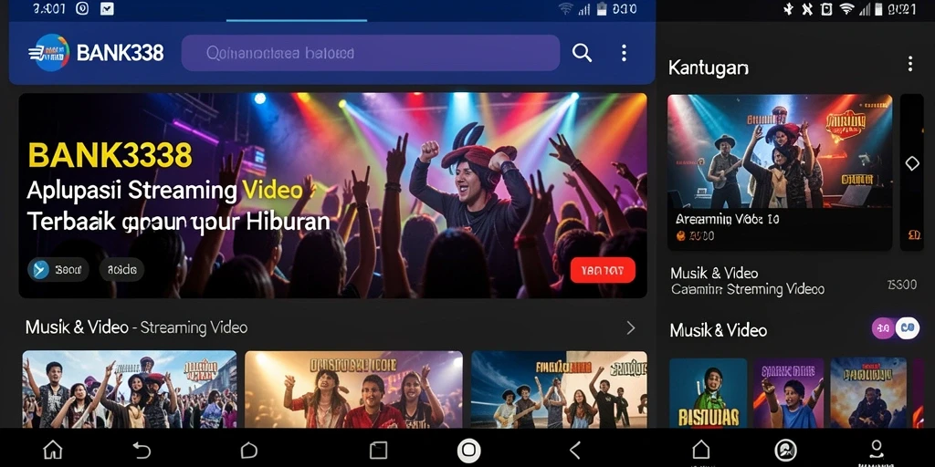Tampilan antarmuka BANK338 yang user-friendly untuk streaming video.