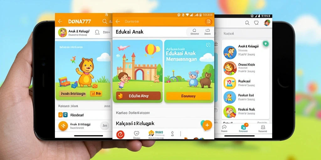 Antarmuka DANA777 yang menarik dan edukatif bagi anak.