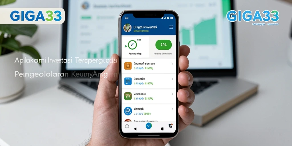 Antarmuka GIGA33 yang modern dan fungsi Investasi yang mudah digunakan.