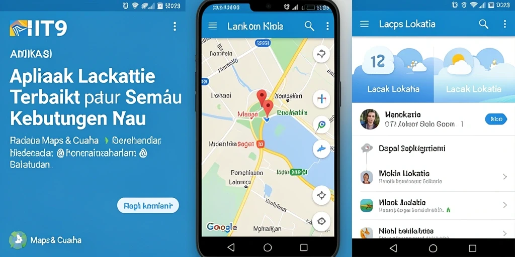 Tampilan antarmuka aplikasi HIT9 untuk melacak lokasi dengan mudah.