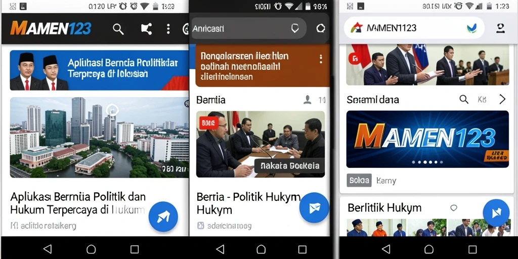 Antarmuka MAMEN123 yang sederhana dan informatif