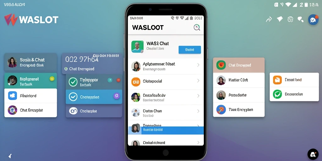 Tampilan antarmuka WASLOT yang aman untuk chatting enkripsi.