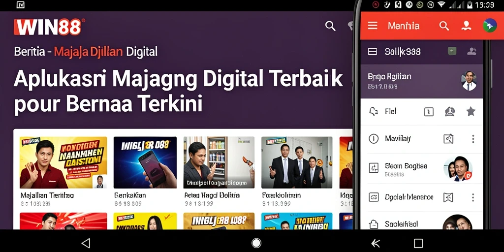 Antarmuka pengguna aplikasi Majalah Digital WIN88 yang menarik dan fungsional.
